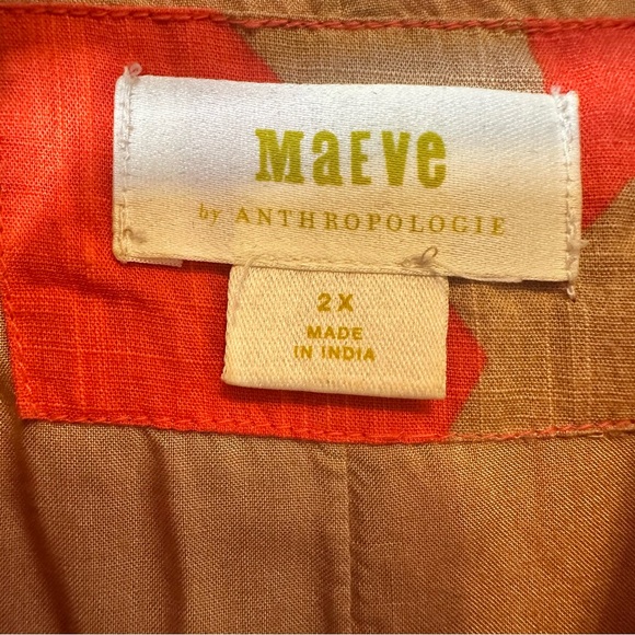 Plus Size Anthropologie Maeve Cassandra Pleated Ruffle Floral Maxi Dress - Picture 5 of 8